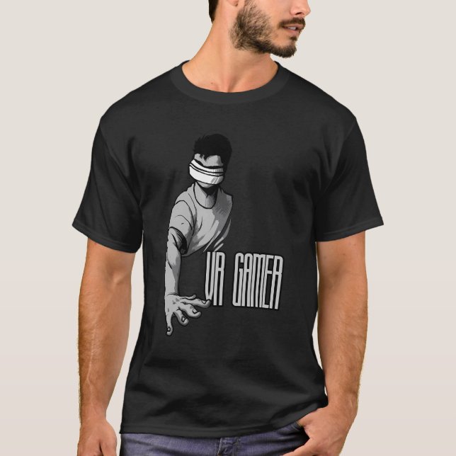 Vr Gamer Virtual Reality v Reality Geschenk T-Shirt (Vorderseite)
