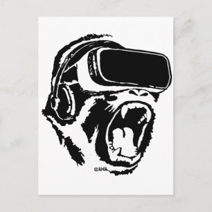 VR Gorilla Postkarte