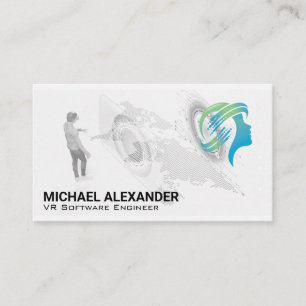 VR-Headset-Tech-Logo   Weltkarte Visitenkarte