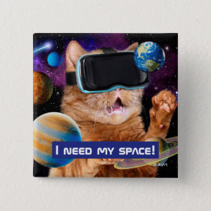 VR Katze im Weltraum Button
