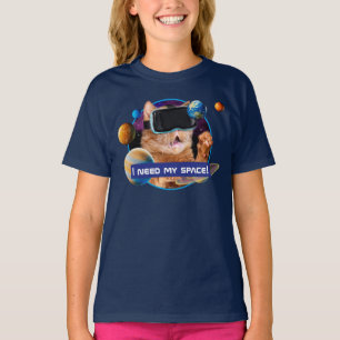 VR Katze im Weltraum T-Shirt