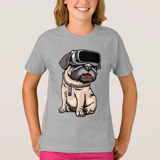 VR Mops T-Shirt (Vorderseite)