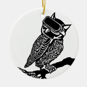 VR Owl Keramikornament