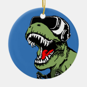 VR T-rex Keramik Ornament