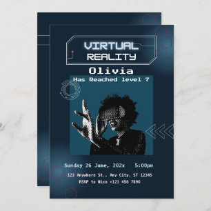 VR Virtual Reality Geburtstagsparty Einladung