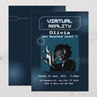 VR Virtual Reality Geburtstagsparty Einladung