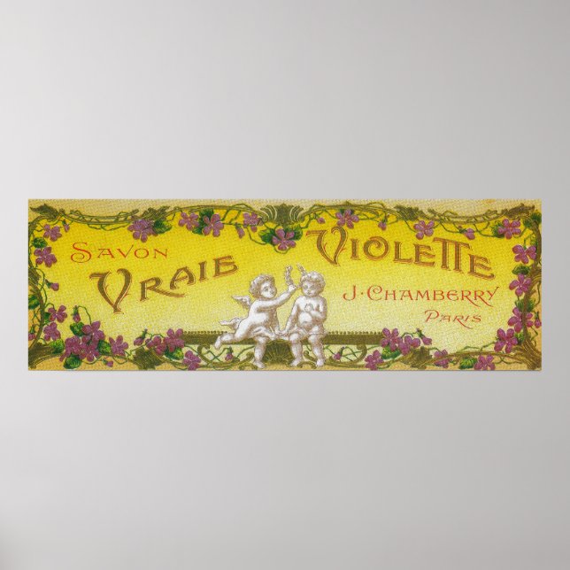 Vraie Violette Soap LabelParis, Frankreich Poster (Vorne)