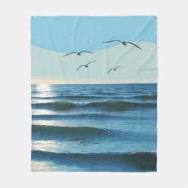 Vrijheid in de Blauwe Oceaan Fleecedecke
