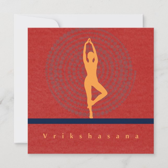 Vrikshasana Art Card Feiertagskarte (Vorderseite)