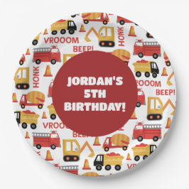 Vroom Honk Beep! Lastkraftwagen Pappteller