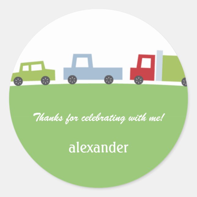 Vroom Vroom Cars Gefallen Sticker oder Umschlag Au (Vorderseite)