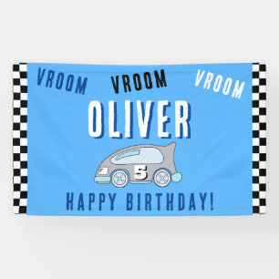 Vroom Vroom Racing Car Boy Geburtstag Banner