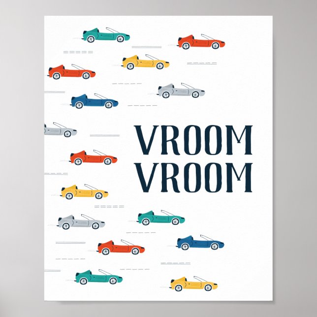 Vroom Vroom Transportation Poster (Vorne)