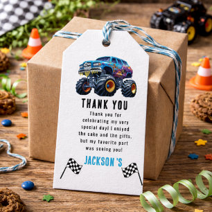 Vroom Zoom Monster Truck Boom   1. Geburtstagsfeie Geschenkanhänger