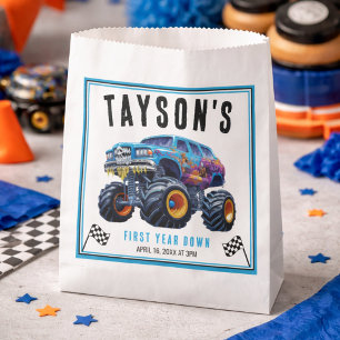 Vroom Zoom Monster Truck Boom 1. Geburtstagsfeie Geschenktütchen