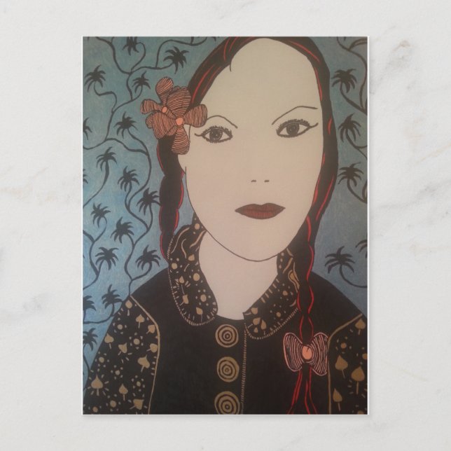 Vrouw Postkarte (Vorderseite)