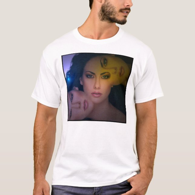 Vrouw Rand donker kleur T-Shirt (Vorderseite)