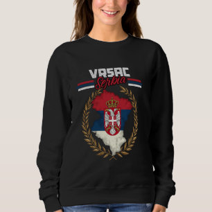 Vršac Serbien Reise Serbische Flagge Karte Srbija Sweatshirt