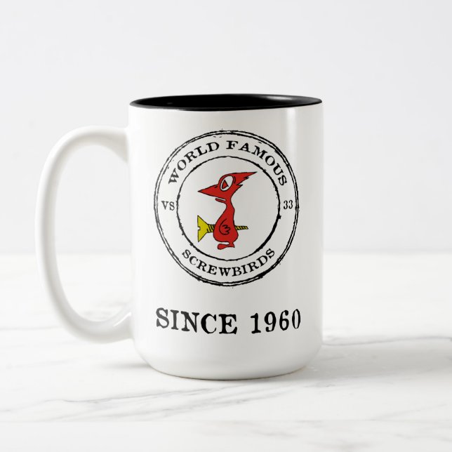 VS-33 SCREWBIRDS SEIT 1960 ZWEIFARBIGE TASSE (Links)