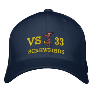 VS-33 SCREWBIRDS WESTPAC 1988-1989 USS NIMITZ BESTICKTE BASEBALLKAPPE