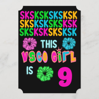VSCO Girl Geburtstagsparty Einladung