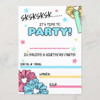 VSCO Girl Geburtstagsparty Einladungen