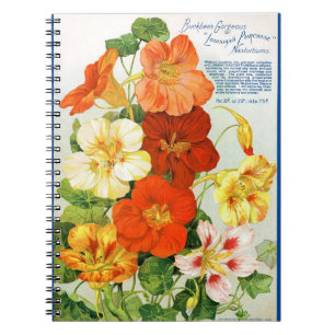VTG Botanical Nasturtiums SpiralNotebook Notizblock