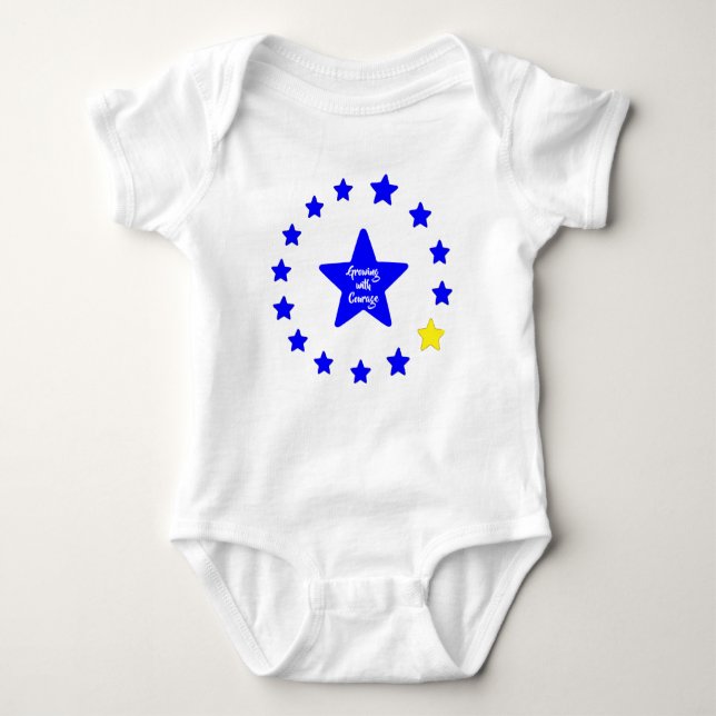 VTVB-GROWINGCOURAGE1-BB - Baby Bodysuit Baby Strampler (Vorderseite)