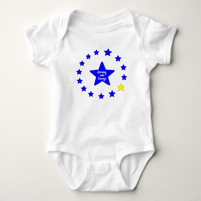 VTVB-GROWINGCOURAGE1-BB - Baby Bodysuit Strampler (Vorderseite)