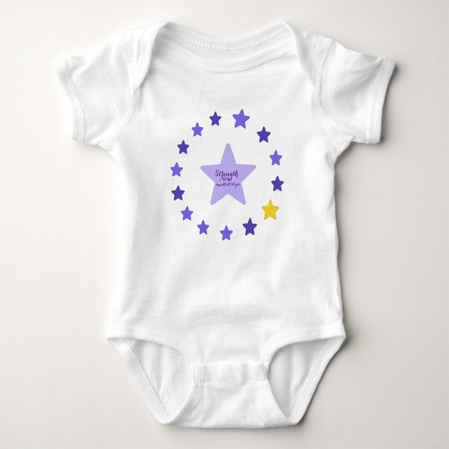 VTVB-STRENGTH1-BB - Bodysuit Baby Strampler (Vorderseite)