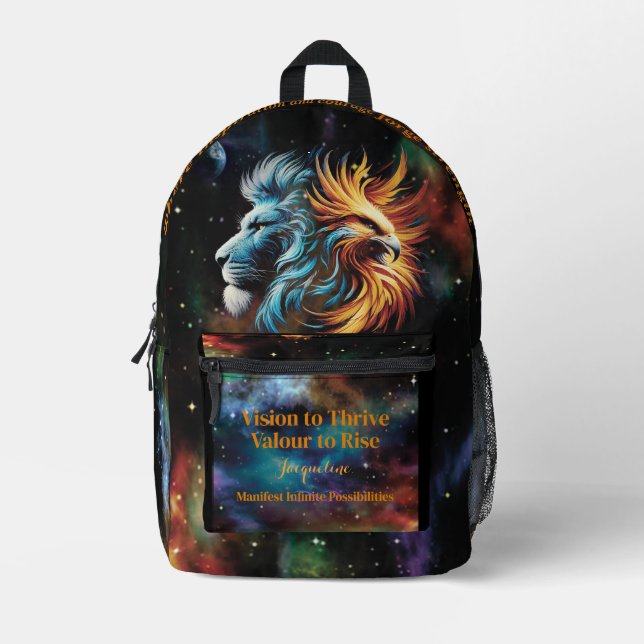 VTVR-PHOENIXLION1-BP - Backpack  Bedruckter Rucksack (Vorderseite)