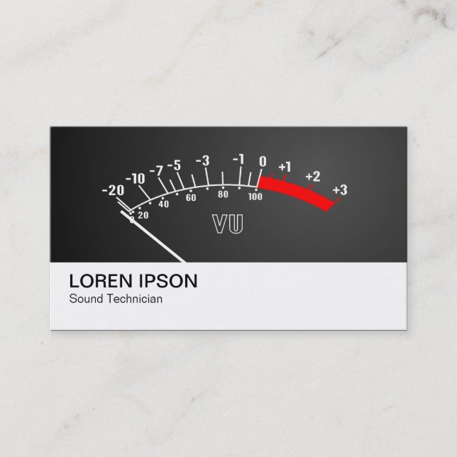 Vu-Meter 02 Visitenkarte (Vorderseite)