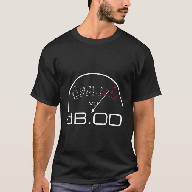Vu Meter Db Od Sound Engineer Cool Retro Analog Vo T-Shirt (Vorderseite)
