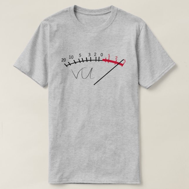 VU Meter Sound Level Studio T-Shirt (Design vorne)