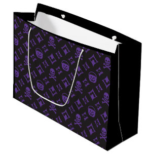 Vuitton Skulls! Lila Halloween Fashion Bags Große Geschenktüte