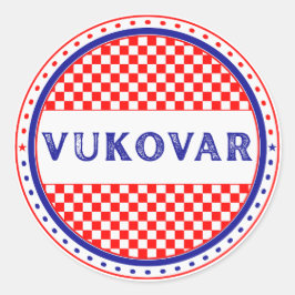 Vukovar City Pride Emblem – Croatian Identity Runder Aufkleber