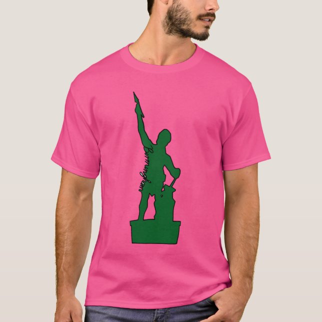 Vulcan Birmingham Alabama Green T-Shirt (Vorderseite)