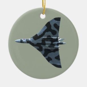 Vulcan Bomber im Flug Keramik Ornament