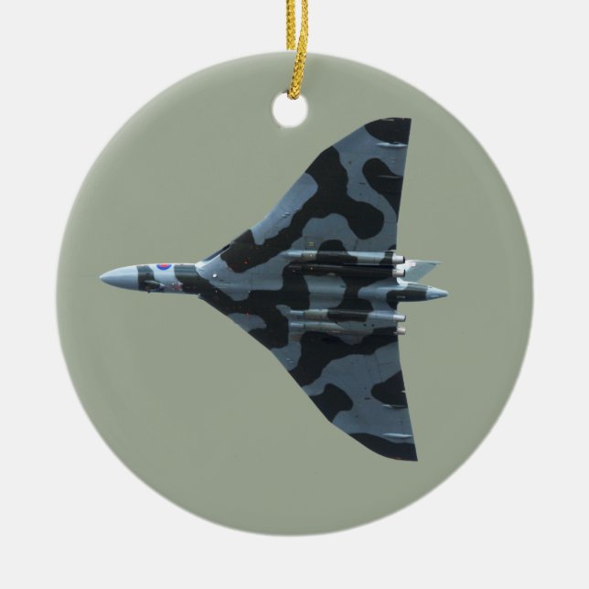 Vulcan Bomber im Flug Keramik Ornament (Vorne)