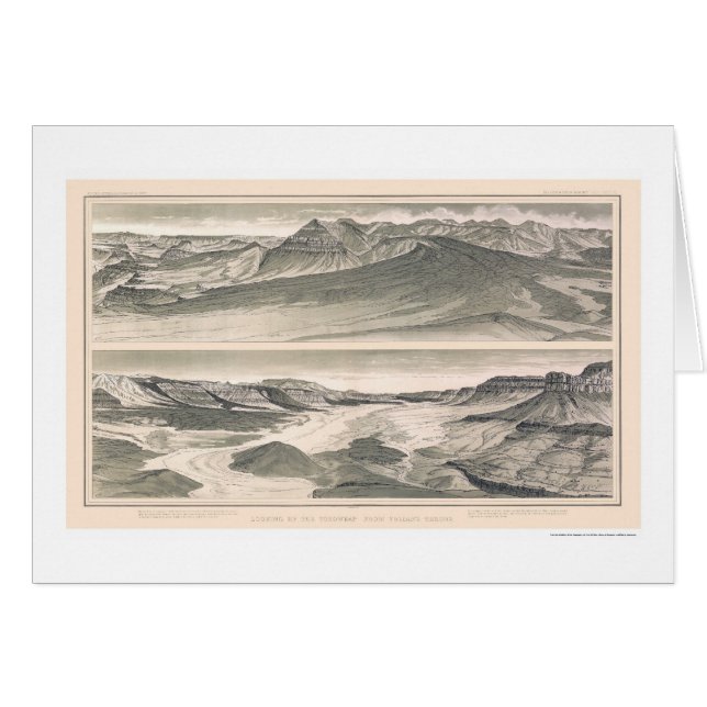 Vulcan Grand- Canyondruck durch Dutton 1882 (Vorderseite (Horizontal))