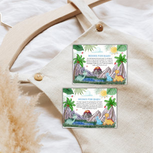 Vulkan Berg Wald Dino Bücher Für Baby Shower Begleitkarte