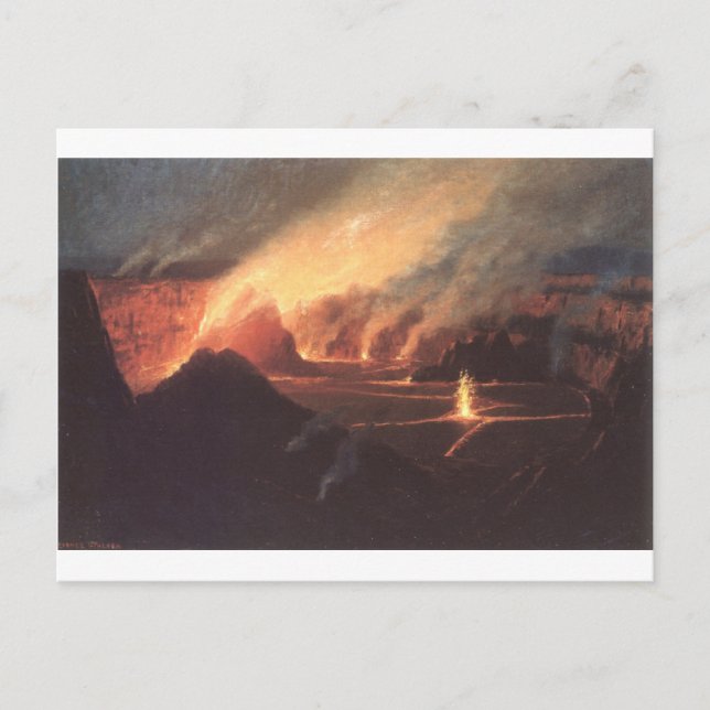 Vulkan, ca. 1880er Hawaii Postkarte (Vorderseite)