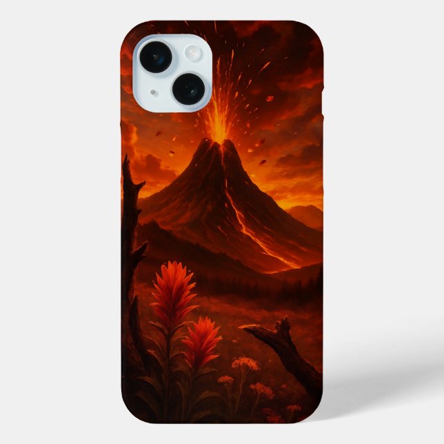Vulkan Eruption Phone Case - Bold Nature Protecti (Rückseite)