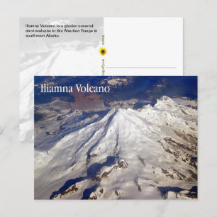 Vulkan Iliamna, Aleutian Range, AK - Postkarte