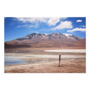 Vulkan in einem Altiplano Landschaft Foto drucken