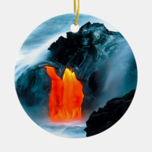 Vulkan-Lavafluss von Kilauea Hawaii Keramik Ornament