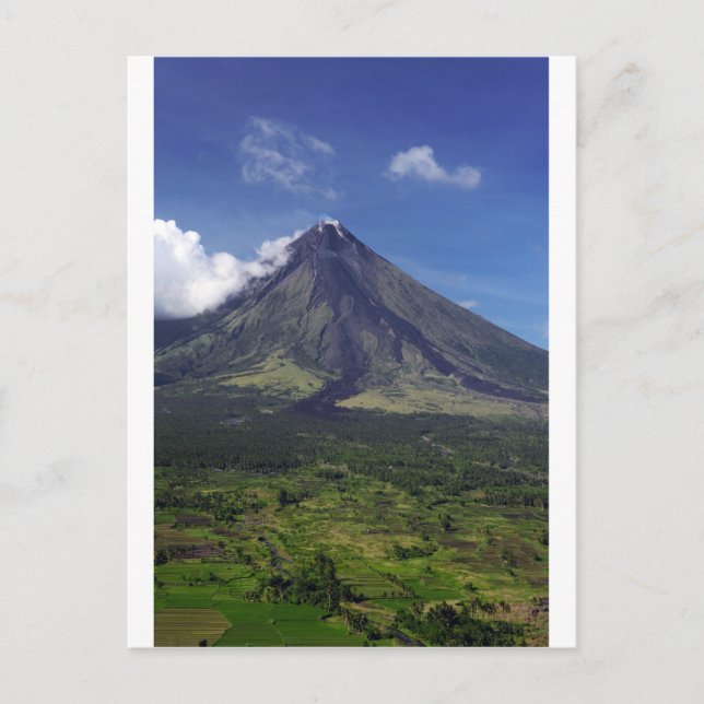 Vulkan Mayon in Legaspi, Philippinen Postkarte (Vorderseite)