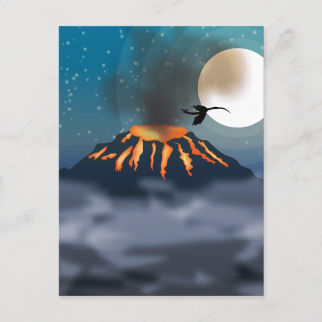 Vulkan Postkarte (Vorderseite)
