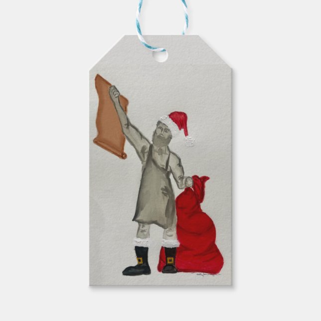 Vulkan Santa Gift Tags Geschenkanhänger (Vorderseite)