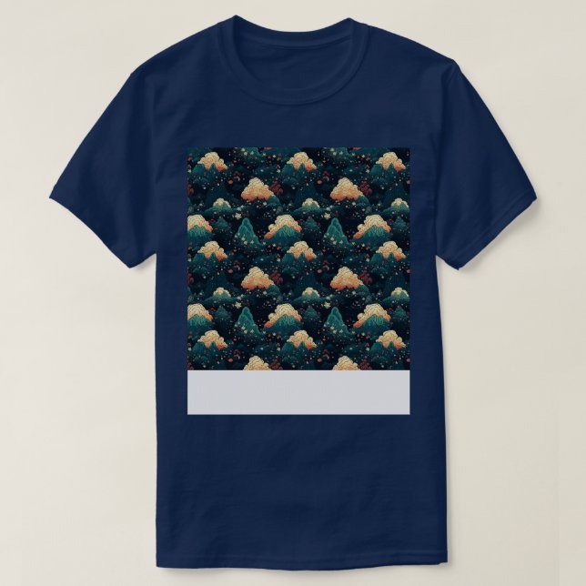 Vulkan Seamless Pattern Gebirgsfeuer Lava Magma T-Shirt (Design vorne)